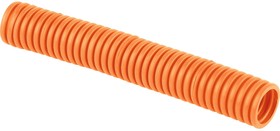 Фото 1/2 Гофрированная труба 32 мм полипропилен оранжевая FRHF с зондом легкая уп 25 метров 43201НГ