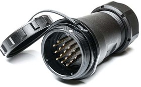 Circular Connector, 16 Contacts, Cable Mount, Plug, Male, IP68