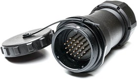 Circular Connector, 24 Contacts, Cable Mount, Plug, Male, IP68