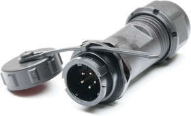 Circular Connector, 5 Contacts, Cable Mount, Plug, Male, IP67