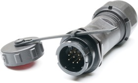 Circular Connector, 9 Contacts, Cable Mount, Plug, Male, IP67