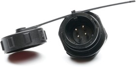 Circular Connector, 4 Contacts, Plug, Male, IP67