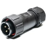 Circular Connector, 3 Contacts, Cable Mount, Plug, Male, IP67