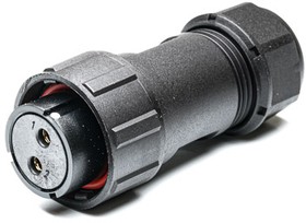 Circular Connector, 2 Contacts, Cable Mount, Socket, Female, IP67