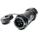 Circular Connector, 4 Contacts, Cable Mount, Plug, Male, IP67