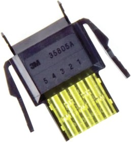 Фото 1/2 35805-6200-AP0GF, 3mm Power Clamp Wiremount Socket, IDC, Single Port, Panel Mount Option | 3M 35805-6200-AP0GF