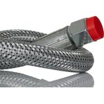 500mm Galvanized Steel Overbraid Hydraulic Hose Assembly, 180bar Max Pressure