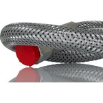 500mm Galvanized Steel Overbraid Hydraulic Hose Assembly, 180bar Max Pressure