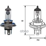 002555100000, Лампа MAGNETI MARELLI галогеновая H4 P43T 60W