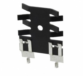 6225B-MTG, Heat Sinks Space-Saving Heat Sink for TO-220, Staggered Fin, Vertical, 15 Degree C/W, Black