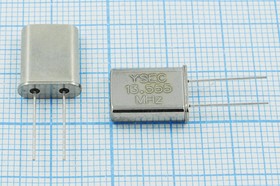 Кварцевый резонатор 13555 кГц, корпус HC49U, S, точность настройки 25 ppm, стабильность частоты 30/-20~70C ppm/C, марка 49U, 1 гармоника