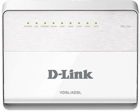 Фото 1/10 D-Link DSL-224/R1A Беспроводной маршрутизатор VDSL2 с поддержкой ADSL2+