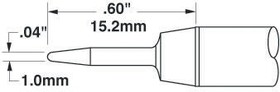 SSC-601A, SSC 1 mm Conical Soldering Iron Tip for use with MFR-H6-SSC, SP-HC1