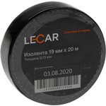 LECAR000013006, Изолента 19 мм х 20 м черная Lecar