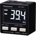 DP-001-P, Pressure Sensor, -1bar Min, 1bar Max, PNP-NO/NC Output, Relative Reading