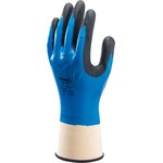 SHO3773, Blue Nylon, Polyester General Purpose Work Gloves, Size 8, Medium ...