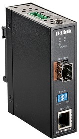 Фото 1/2 Медиаконвертер промышленный D-Link DIS-M100G-SW/A1A с 1 портом 100/1000Base-T и 1 портом 100/1000Base-X SFP (450020)
