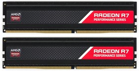 Модуль памяти 32GB AMD Radeon™ DDR4 2666 DIMM R7 Performance Series Black Gaming Memory R7S432G2606U2K Non-ECC, CL16, 1.2V, Heat Shield, Kit