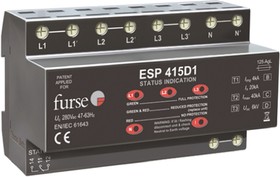 7TCA085460R0105 ESP 415D1, D1 Lightning / Surge Arrester 280 V Maximum Voltage Rating 6.25kA Maximum Surge Current Mains Surge Protector