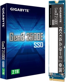 Фото 1/10 Накопитель SSD Gigabyte 2TB M.2 2280 Gen3 2500E G325E2TB Gigabyte Gen3 2500E PCIe 3.0x4, NVMe 1.3, MTBF 1.5