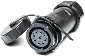 Circular Connector, 9 Contacts, Cable Mount, Socket, Female, IP67