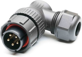 Circular Connector, 5 Contacts, Cable Mount, Plug, Male, IP67