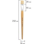 Кисть BRAUBERG, щетина, плоская, № 22, 200207