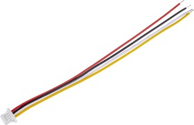 Фото 1/2 SCT1001H-04PL100 (HK0083-0003), Розетка на кабель 1,0мм 4pin с проводом 100мм