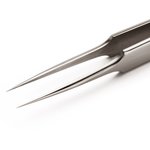 5SA, 115 mm, Stainless Steel, Pointed; Relieved, Tweezers