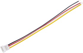 Фото 1/2 SCT1251FH-04PL100 (HK0083-0019), Розетка на кабель 1,25мм 4pin с проводом 100мм