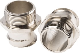 Фото 1/2 7TCA296020R0243 SP32/M32/A, Straight, Conduit Fitting, 32mm Nominal Size, M32, Brass, Silver