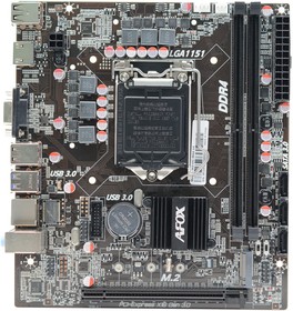 Фото 1/3 IH310C-MA6-V4 AFOX motherboard intel H310C, INTEL Socket 1151, 1000Mbps, Micro-ATX