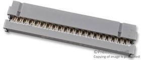 Фото 1/5 3417-6000, 40-Way IDC Connector Socket for Cable Mount, 2-Row