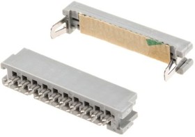 Фото 1/5 3421-6000, 20-Way IDC Connector Socket for Cable Mount, 2-Row