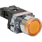 xb2-bw51-24, BA51 button with 24 V socket yellow NO PROxima