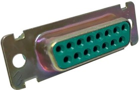 DAMAM15S, D-Sub Standard Connectors DSUB 15F CRIMP G50 ZINC