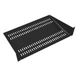CMO shelf Perforated cantilever shelf 2U, depth 400 mm, color black