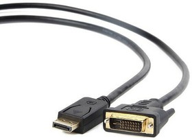 Кабель Filum Display port-DVI-D 1.8 м., медь, черный, разъемы: Display port male- DVI-D double link male, пакет. [FL-C-DPM-DVID2M-1.8M] (894