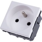 5 720 21, White 1 Gang Plug Socket, 16A, Type E - French, Indoor Use