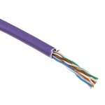 39-504-5E, Cat5e Ethernet Cable, U/UTP, Purple LSZH Sheath, 305m