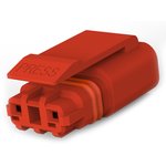 3-2834074-2, Lighting Connectors 2P PLUG, MINI IP67 CONN,RED