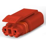 3-2834074-2, Lighting Connectors 2P PLUG, MINI IP67 CONN,RED