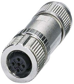 Фото 1/2 1424696, Circular Connector, 3 Contacts, Cable Mount, M12 Connector, Plug, Female, IP65, IP67, SACC Series