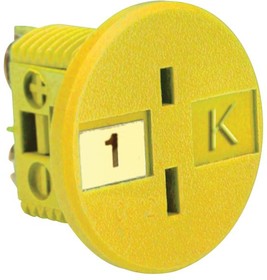 RMJ-KI-R, Thermocouple Connector, Socket, Type K, Miniature, Round Hole/Face, 6 Positions, IEC, RMJ Series