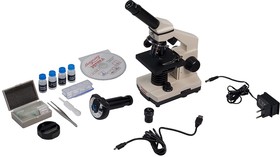 Школьный микроскоп Эврика 40х-1280х с видеоокуляром в кейсе 22670