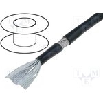 3659/10 100 SF, Round Flat Cable Foil/Braid Polyvinyl Chloride 10Conductors 28AWG 6.9mm 300V Black/Gray 30.48m Roll