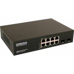 SW-80802(150W) PoE коммутатор Gigabit Ethernet на 8 RJ45 + 2 SFP порта. sct1303