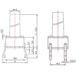 0613HIM-130G-G (TC-A109) ((TS-A6PS-130), Кнопка тактовая h=13мм ...