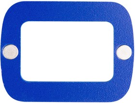Магнитный курсор для календаря прямоугольный, окно 30х20 мм, синий с 2 магнитами – купить оптом и в розницу