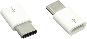 Переходник-адаптер Micro USB - USB TYPE-C. Белый
